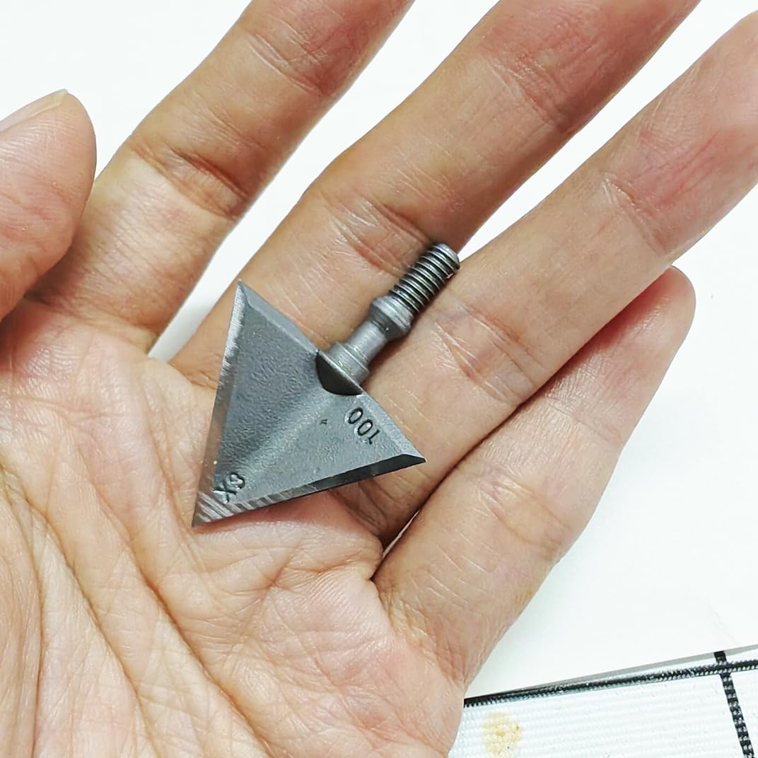 Scoland Shooter Broadheads X3 100 Grain Fixed Blades Archery Broadheads for Crossbow Recurve Bow and Compound Bow 6Pack