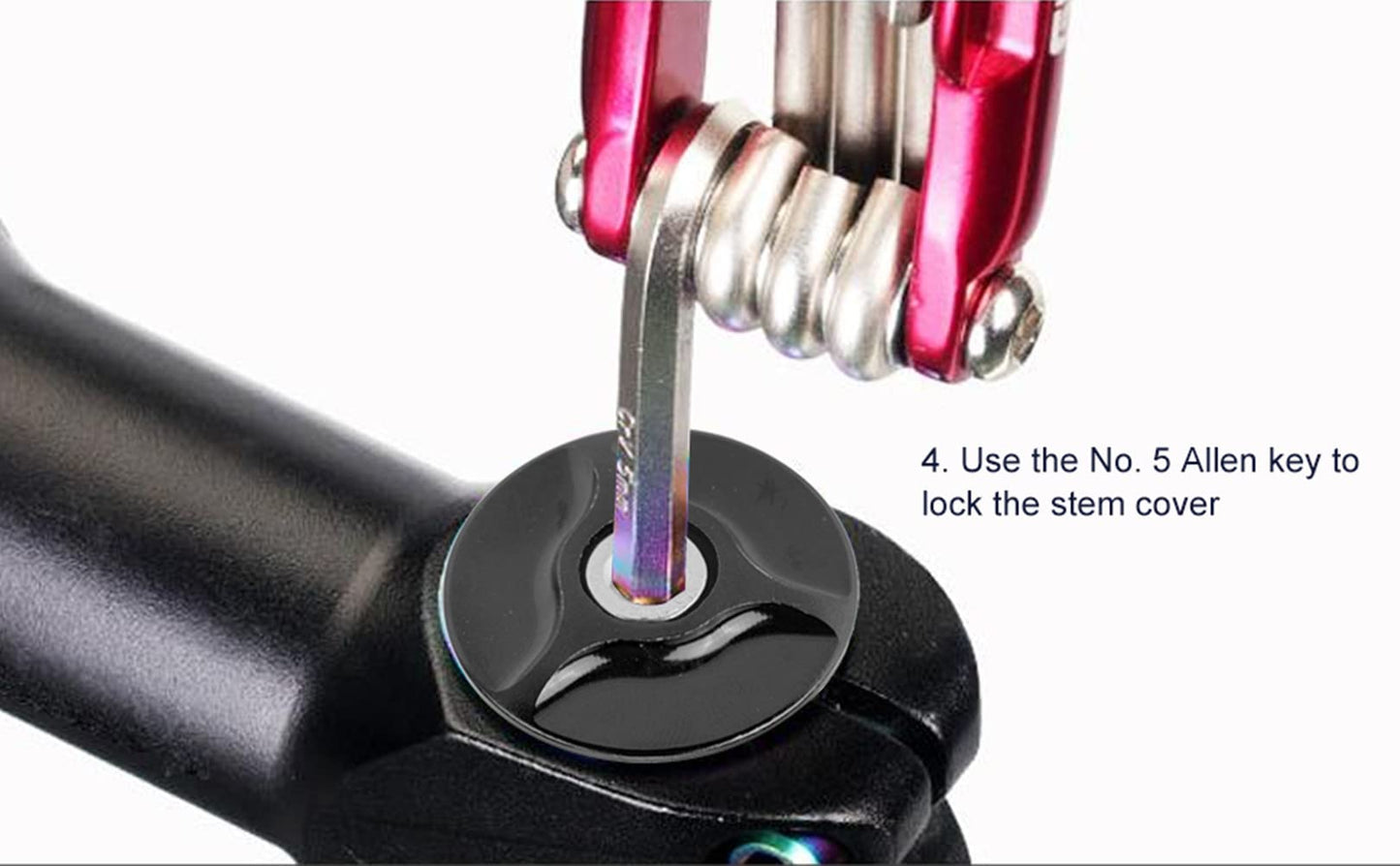 Tbest ycle Star Nut Setter, Bike Stem Headset TopAluminum Alloy ycle Headset TopBike Fork Expander Bung Bike Stem Headset Carbon TopFork Ca headsetheadset top
