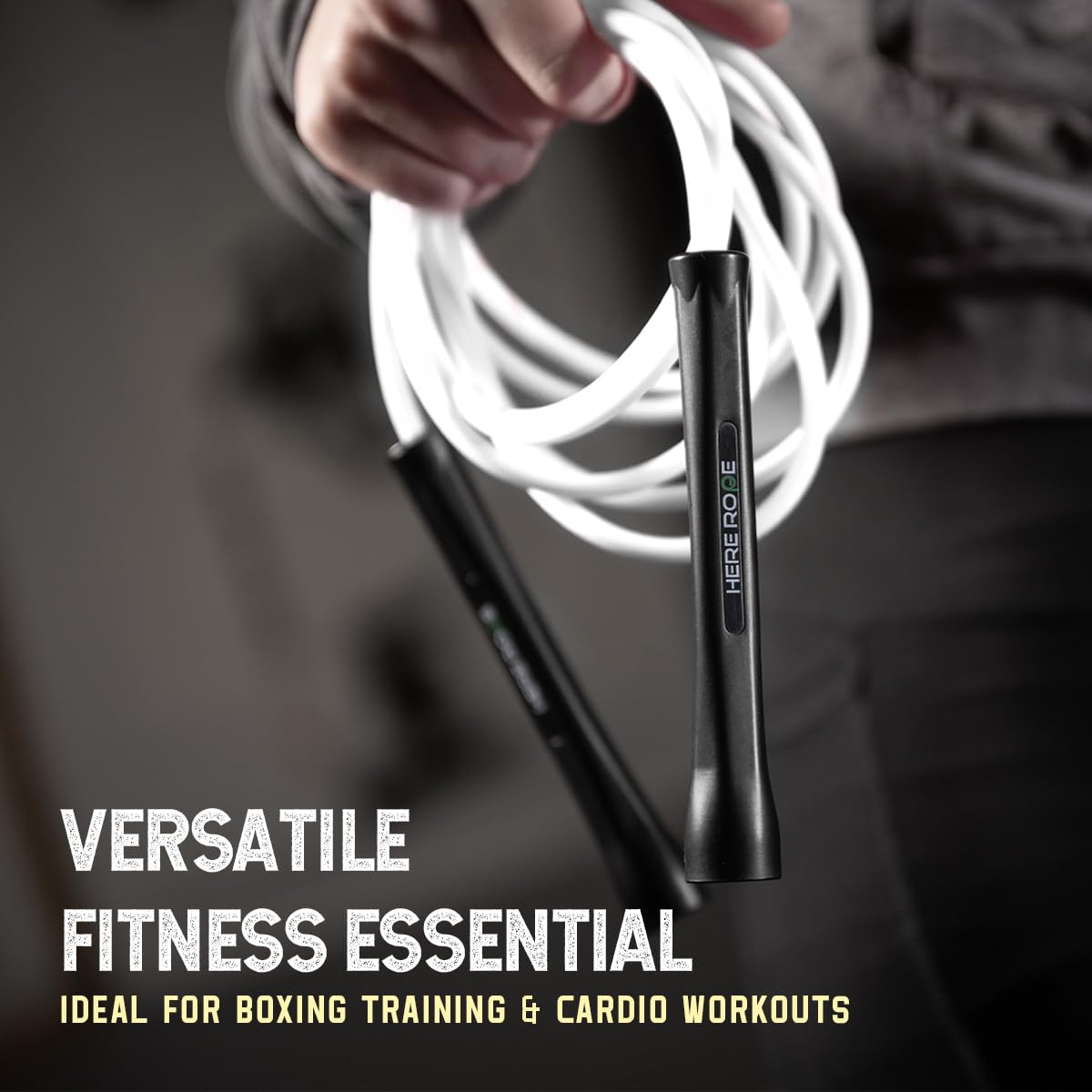 6mm Adjustable Boxing Jump Rope With Inner String Cord, Unbreakable Handles, Hererope Durable Non-Kinking PVC Jump Ropes for Men Women, Exercise Fitness, Indoor Outdoor Use