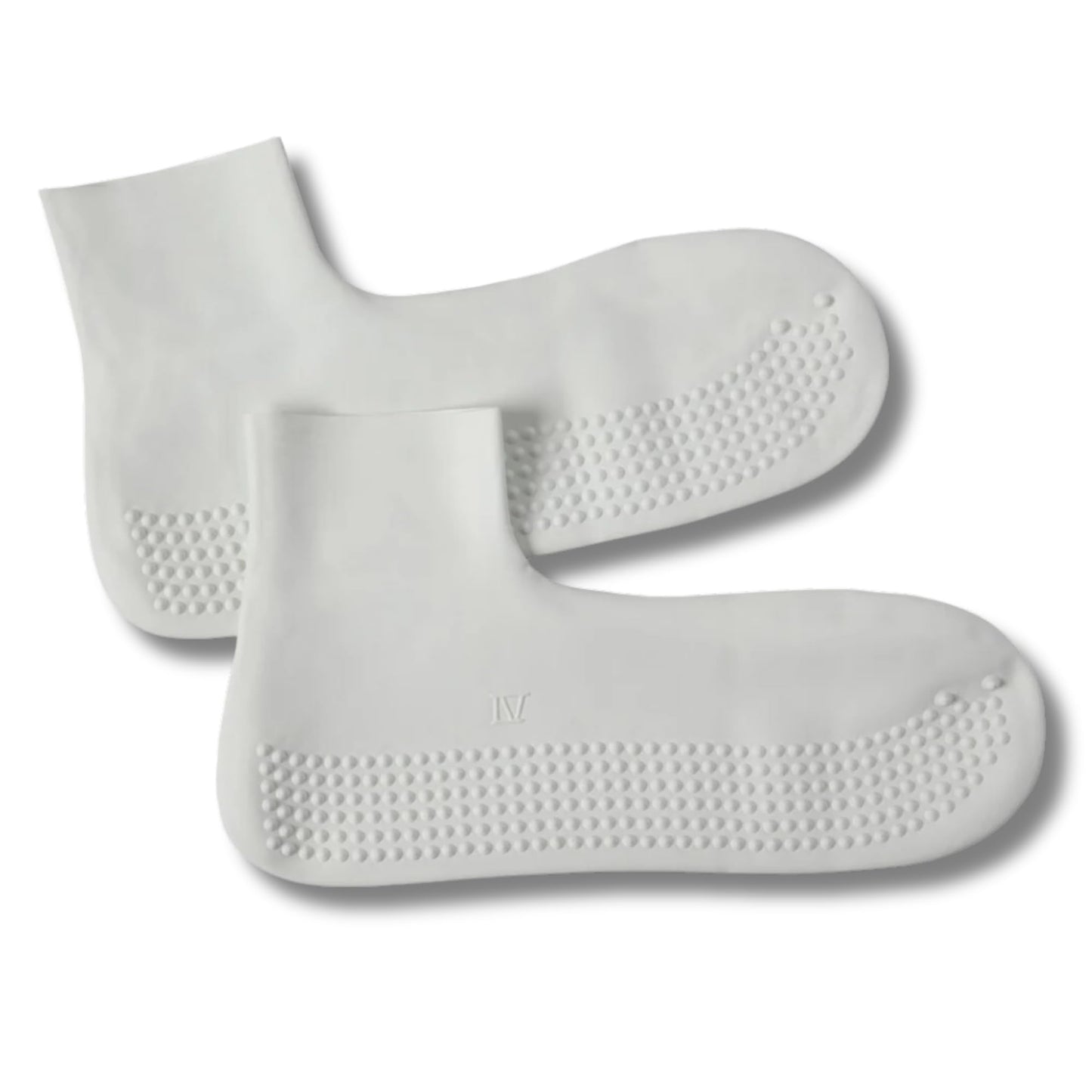 Sporti Adult Latex Swim Socks for Diving & Snorkeling, Unisex Adult Water Sock, Swim Fins Accessories for Pool, Surf, Beach - Latex Fin Socks - White - Large