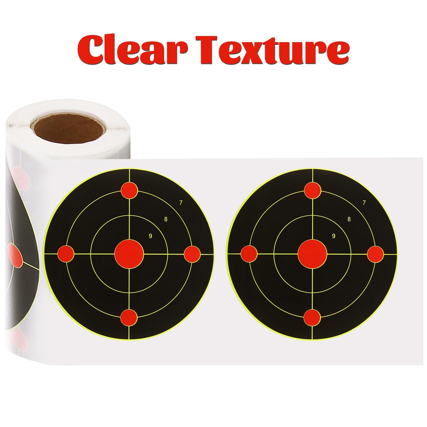LDHHYH 6 Inch Shooting Targets Stickers, 200 Pcs/2 Rolls Self Adhesive Splatter Target for Shooting Range, Fluorescent Yellow Paper Targets Rifle Target for Practice, Outdoor & Indoor Range Training