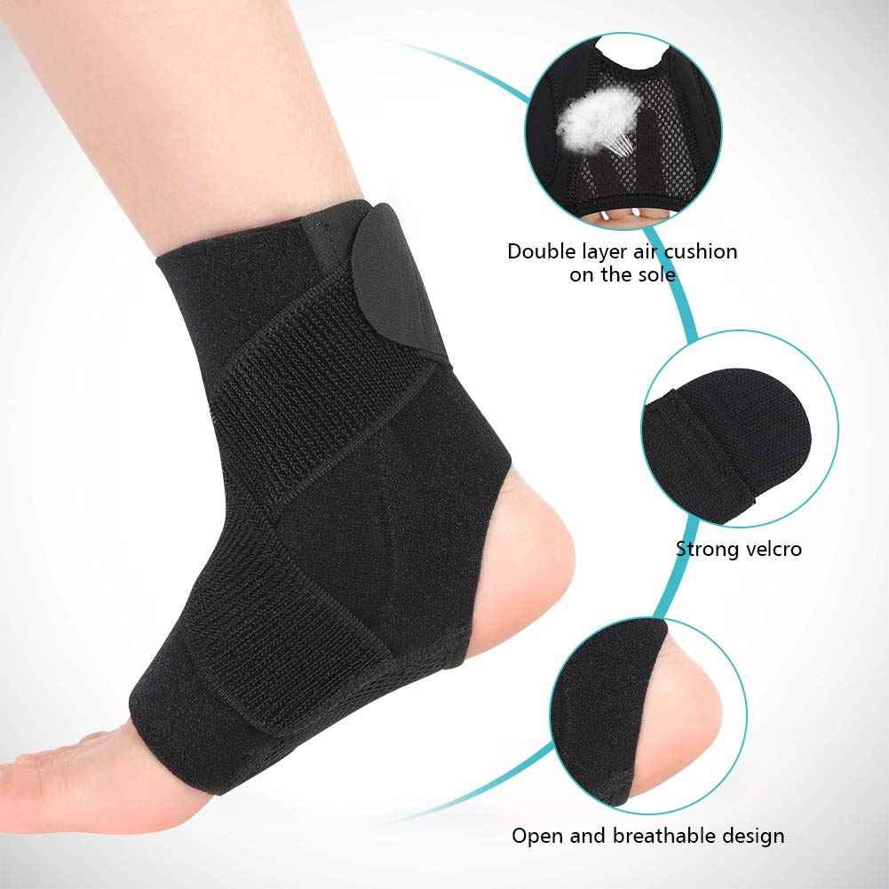 Ankle Brace, Adjustable Wrap Compression Ankle Support, Breathable Nylon Material Elastic Sleeve for Sports Acute Injury Prevention, Relief for Chronic Ankle Pain, Arthritis, Tendonitis, 1Pcs