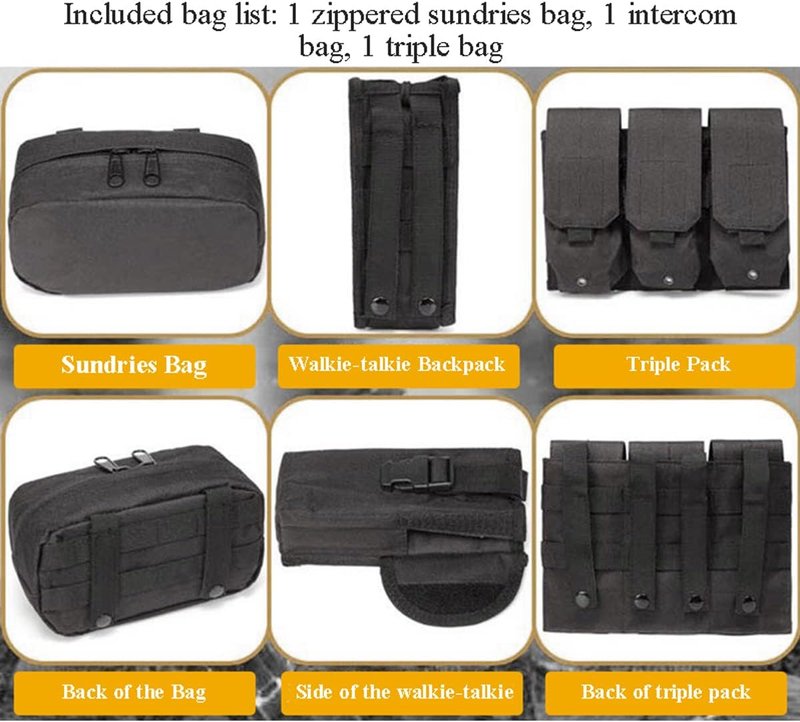 Tactical Vest for Men - Quick Release Breathable Paintball & Airsoft Gear | Adjustable Fit