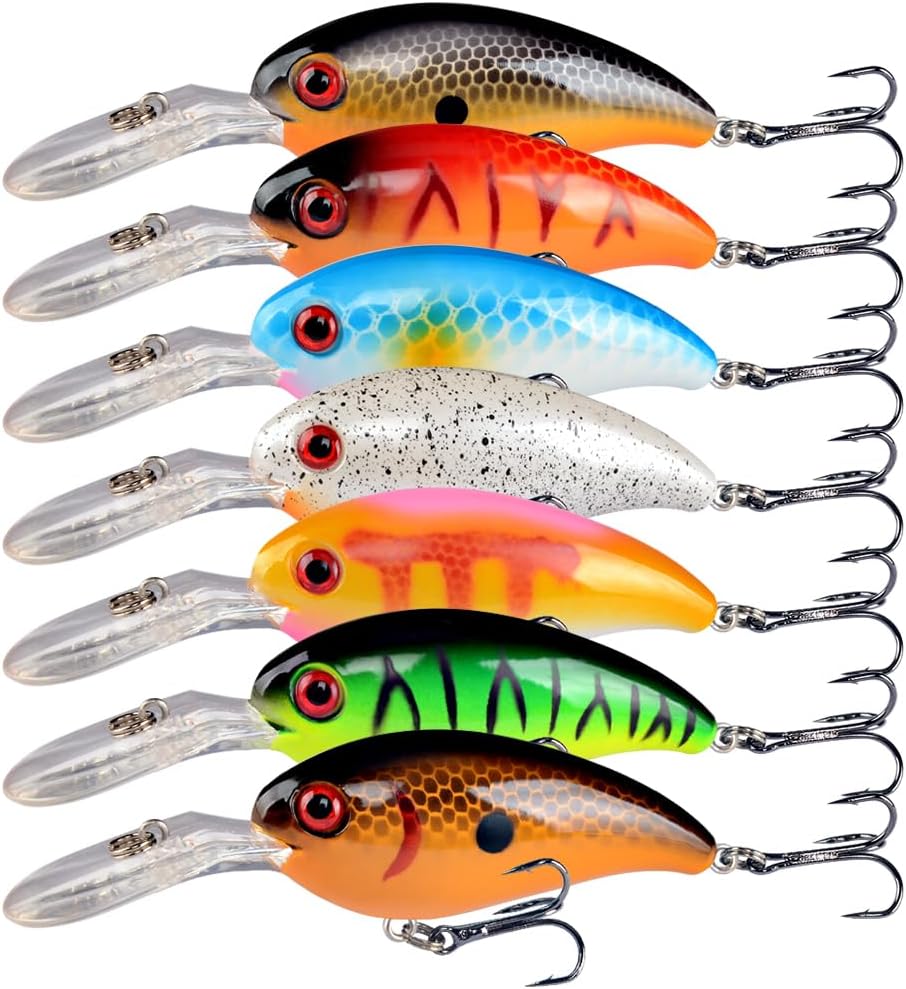 Bass Fishing Lures Kit - Topwater Hard Baits & Crankbaits | Freshwater & Saltwater Use
