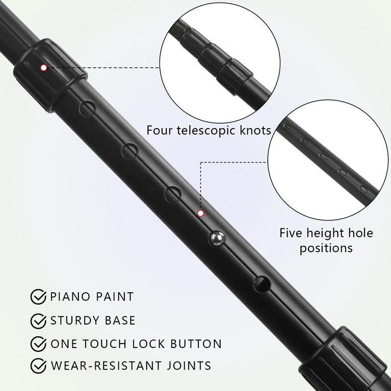 LOVACE Golf Travel Bag Support Pole – Height Adjustable Club Protector, Golf Travel Cover Support System (Black)