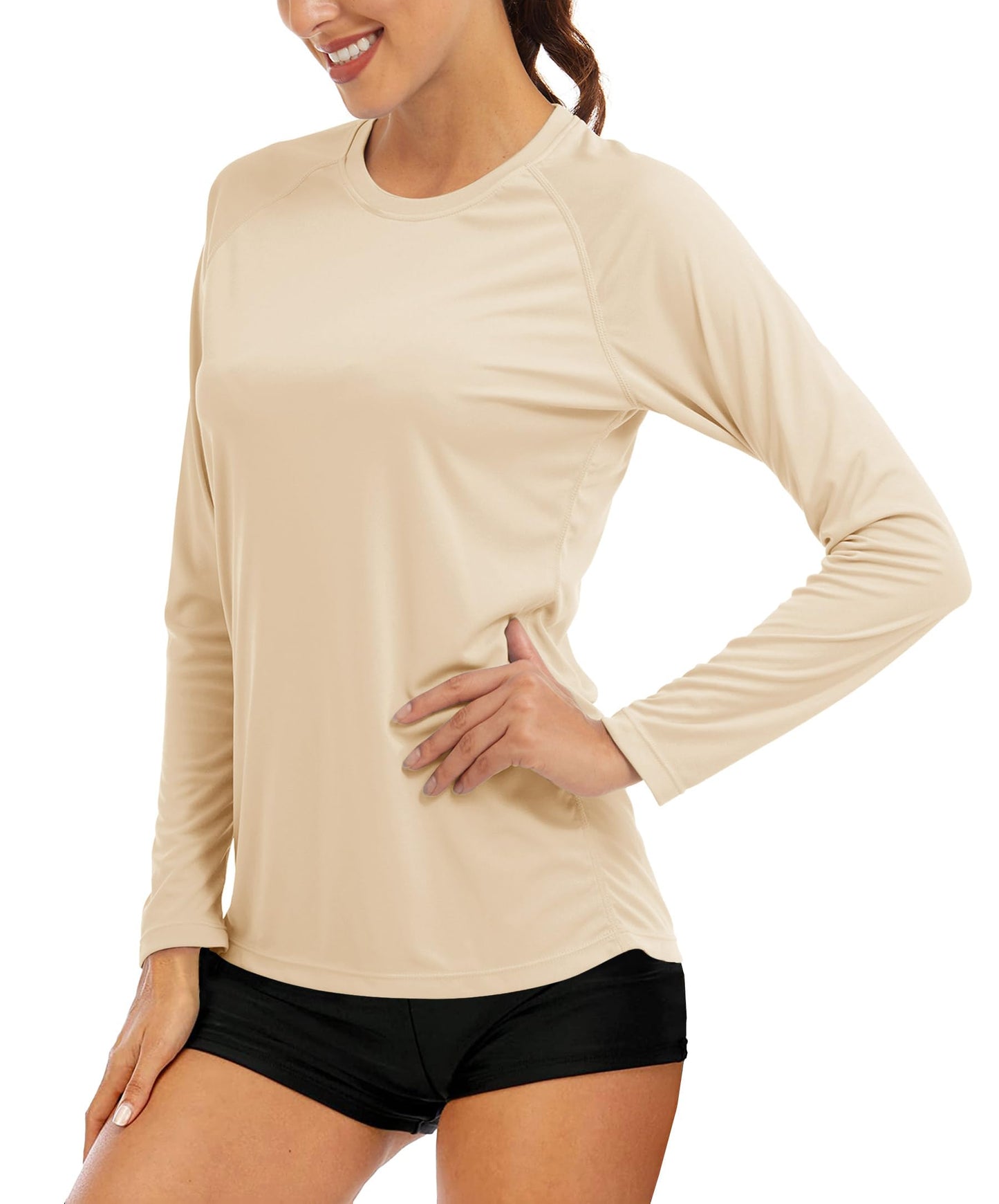 MAGCOMSEN Sun Protection Shirts for Women Long Sleeve Shirts for Women Lightweight Athletic Shirts Womens T Shirts Womens Shirts Fishing Shirts for Women