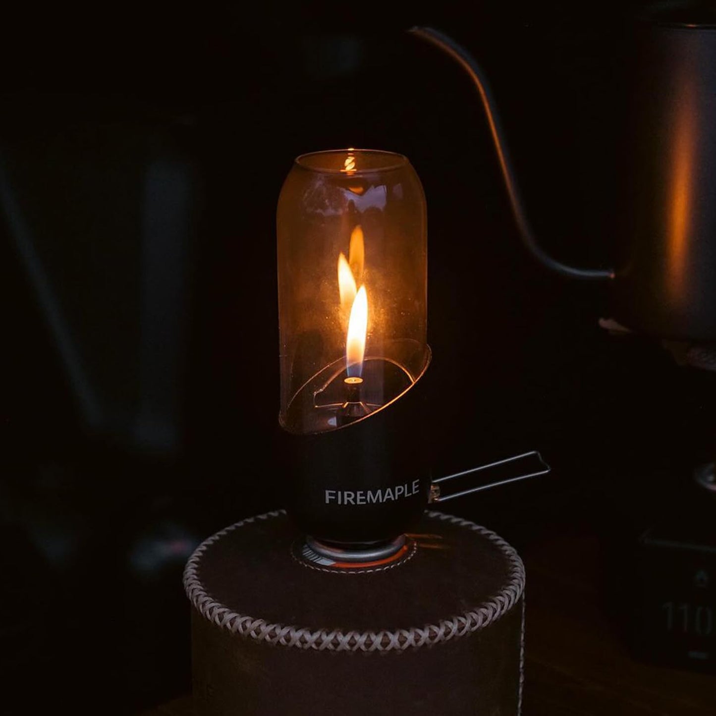 Fire-Maple Orange Camping Lantern Glass, Steel & Aluminum | Propane or Isobutane Fuel Canister Beautiful Lights | NO Mantles Needed | Propane Lanterns for Camping, Emergency Essential