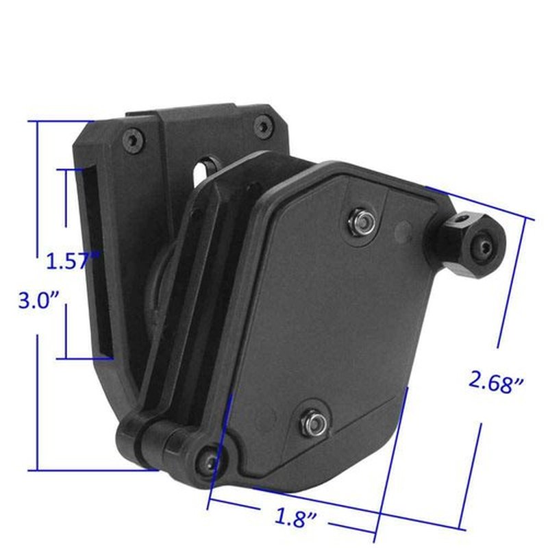 KRYDEX IPSC USPSA IDPA Competition Shooting Multi-Angle Adjustment Speed Shooter's Pistol Magazine Pouch Mag Holster Holder (BK 4 Pcs)