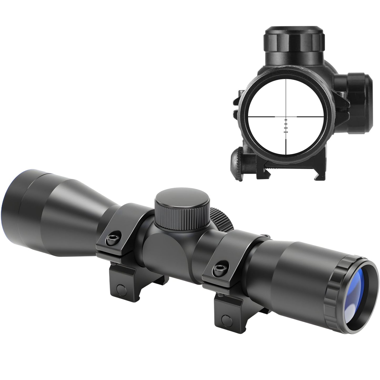 Compact Rifle Scope 4x32, for Crossbow Scope, with BDC Reticle, Ideal for Medium to Long-Range Hunting up to 500 Yards