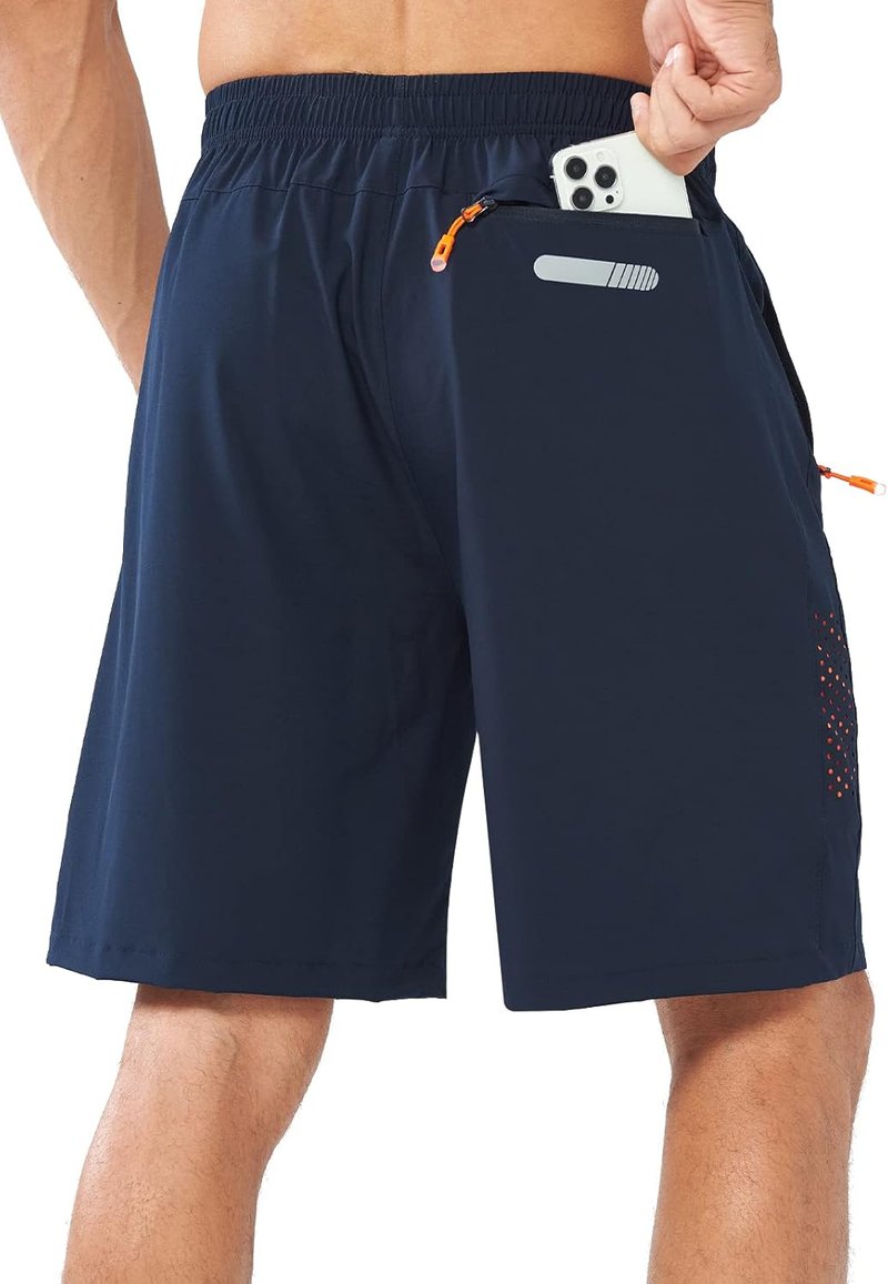 Men's Athletic Running Shorts - Quick Dry Lightweight Gym Workout | 7"/9"/5" | 3 Zipper Pockets