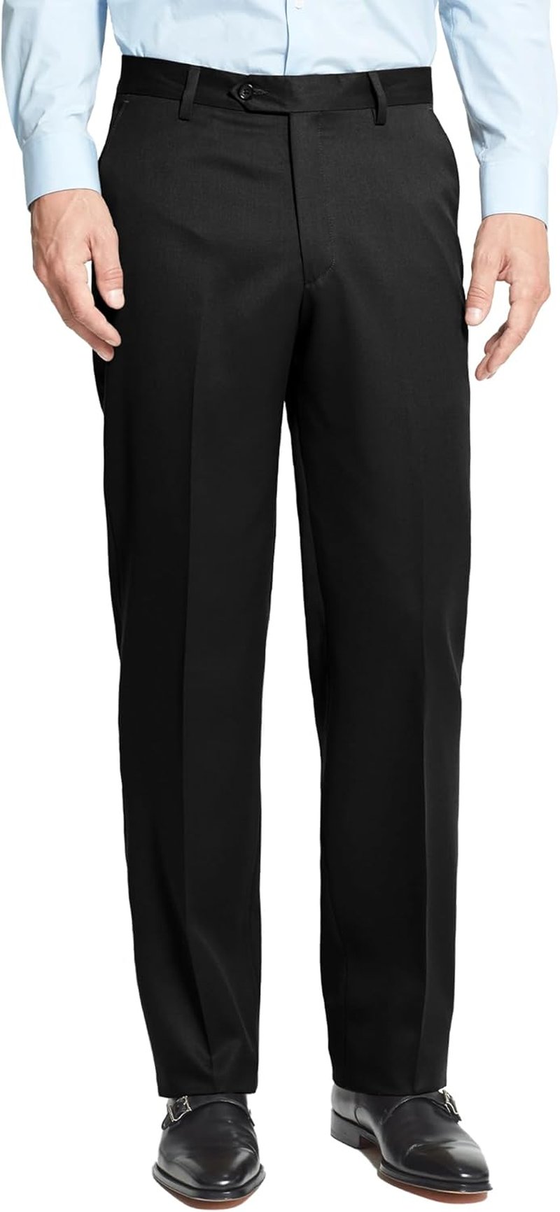 Men's Hidden Expandable Waist Dress Pants - Premium Stretch Texture for Work & Weekend | Comfortable Fit