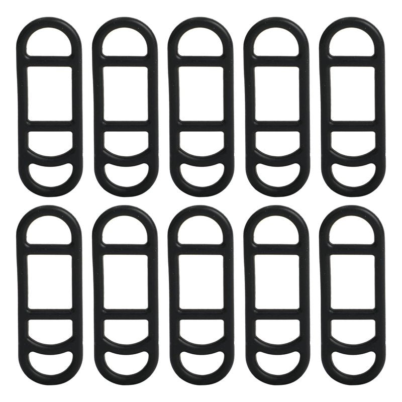 Motroce 10PCS Bike Silicone Mount Band, Bicycle Light Fastening Straps, Universal Adjustable Bike Light Mount Bands (Black)