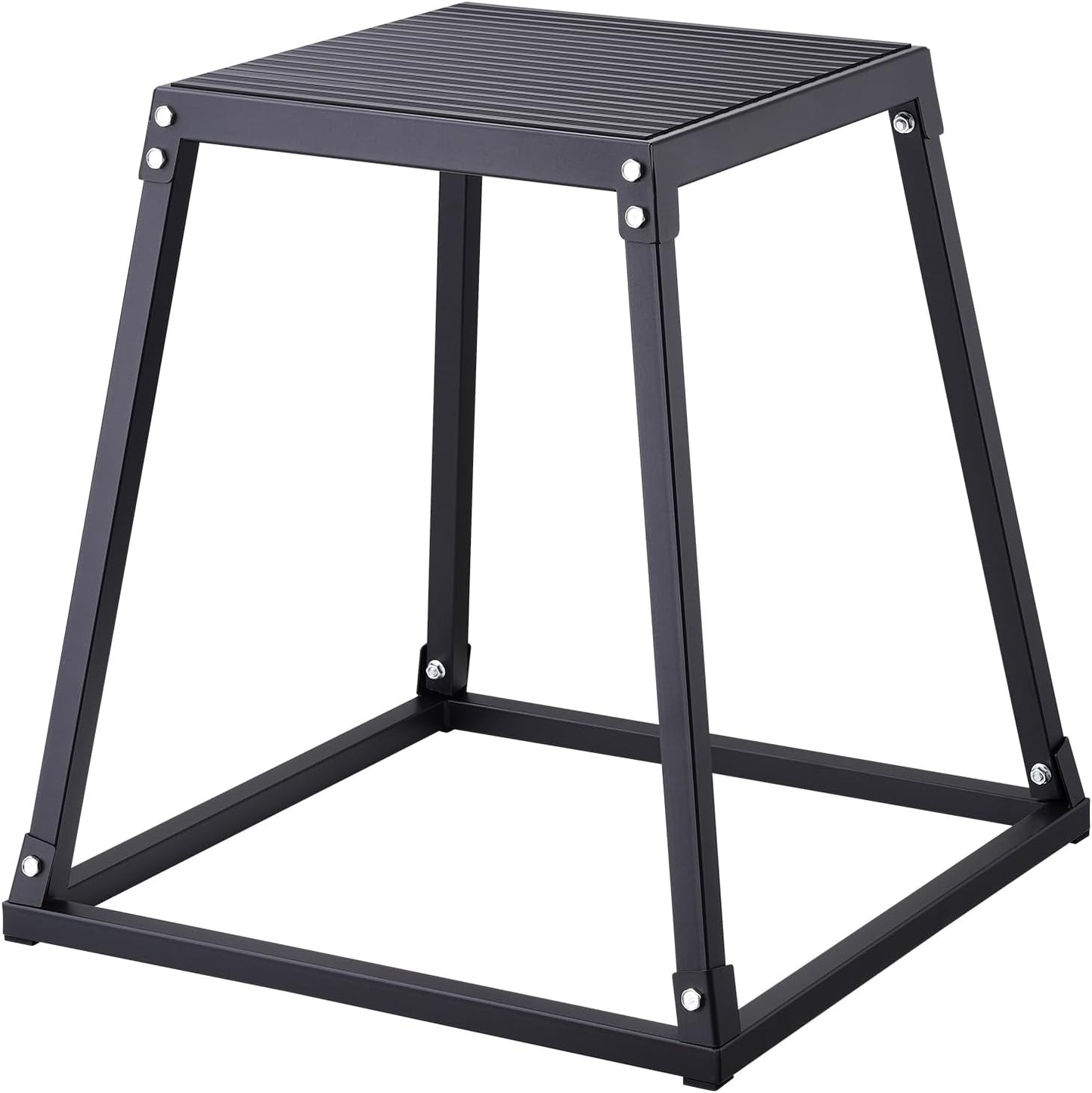 VEVOR Plyometric Jump Box - Steel Fitness Platform for Home Gym Training | Black