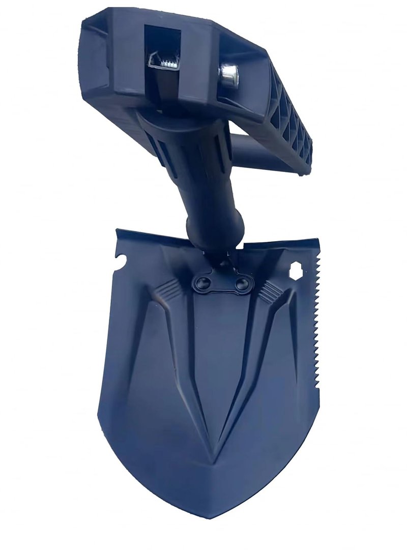 24" Outdoor Emergency Folding Shovel, High Hardness Carbon Steel Camping Shovel with Serrated Edge & Carry Bag, Portable Survival Shovel for Camping, Hiking, Backpacking & Outdoor Activities