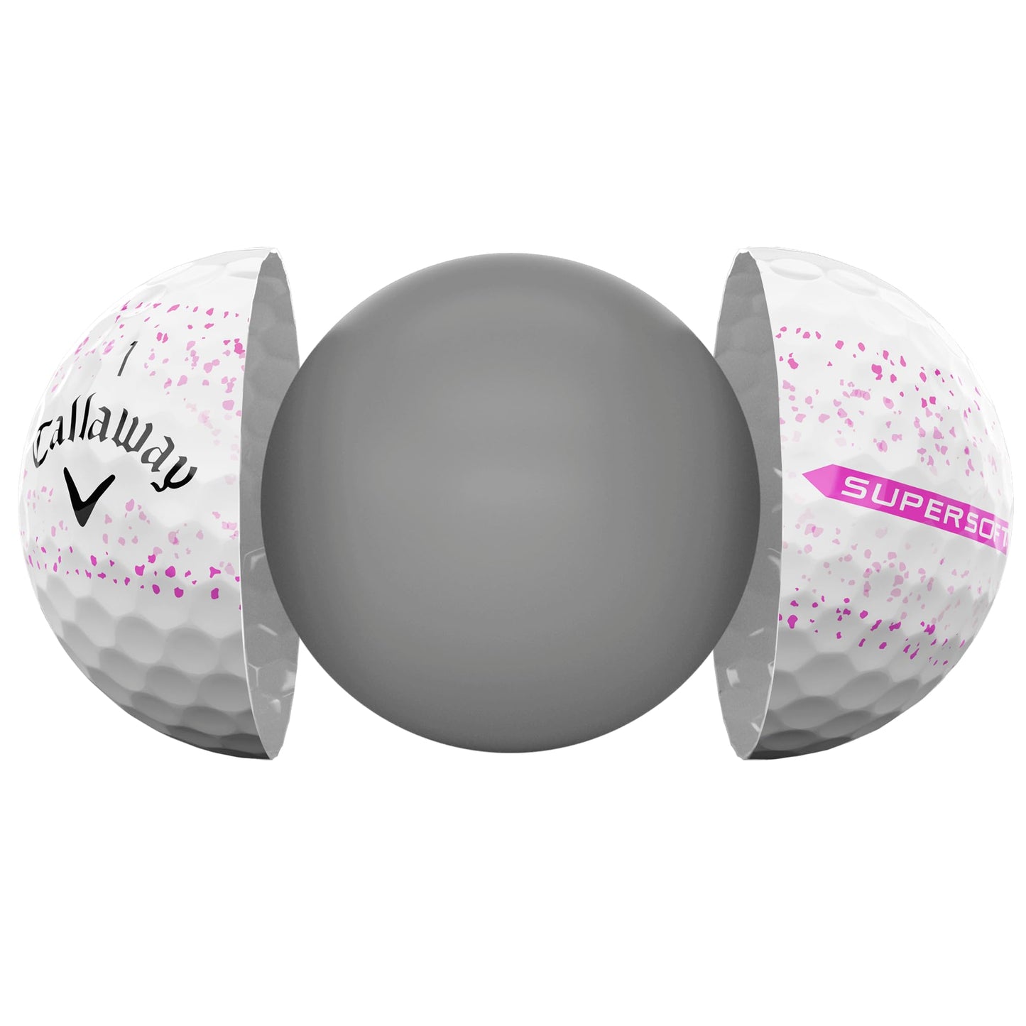 Callaway Golf Supersoft Golf Balls (2023 Version, Pink Splatter)