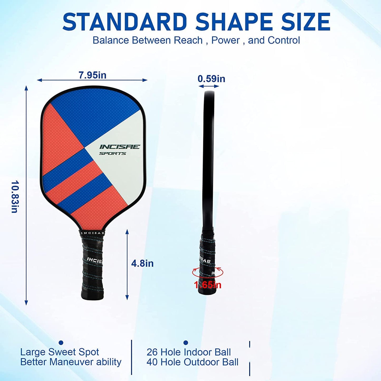 Pickleball-Set of 2，Incisae Pickleball Paddles, Fiberglass Pickleball Rackets, Cooling Towel and Pickleball Bag - Indoor & Outdoor Pickleball Set for Beginners & Intermediate Players…