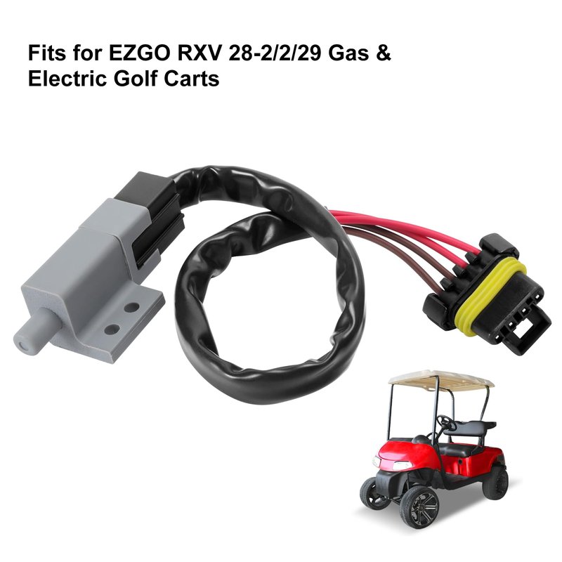 Roykaw Golf Cart Brake and Accelerator Pedal Switch with Jumper Harness for EZGO RXV 28-2/2/29 Electric and Gas Golf Cart, OEM #607605,615747,610668,612889,606711