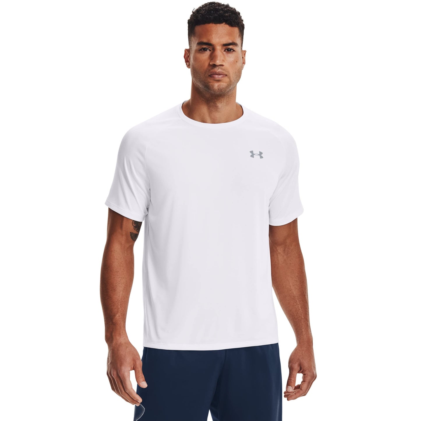 Under Armour Men's Tech 2.0 Short-Sleeve T-Shirt , White (100)/Overcast Gray, Small