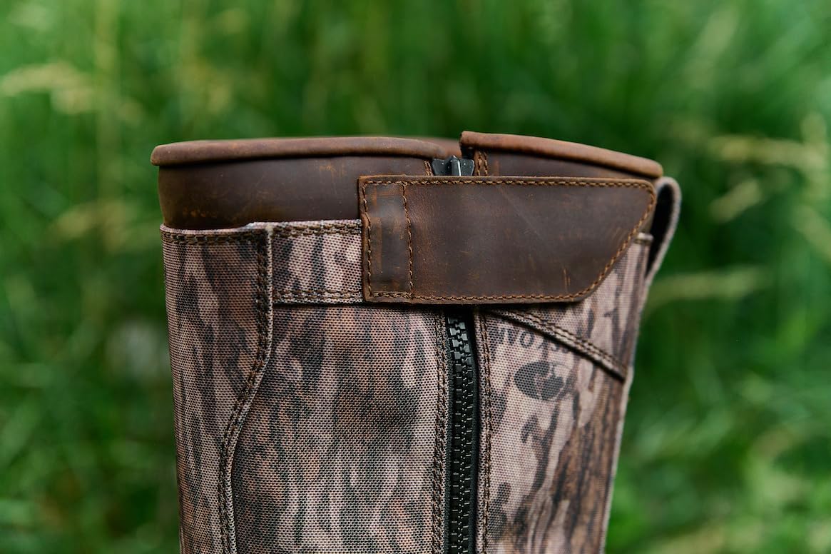 PreyMaster Men's Waterproof Snake Boots - Knee High, Puncture-Resistant, Camo Leather | 17" Height, Comfortable Rubber Sole