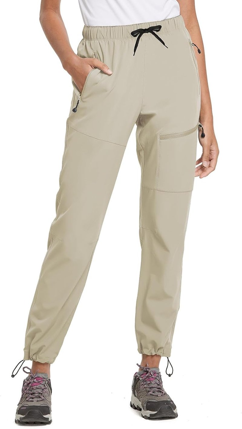 Baleaf Women's Hiking Pants - Quick Dry, Lightweight, Water Resistant | Elastic Waist Cargo for All Seasons