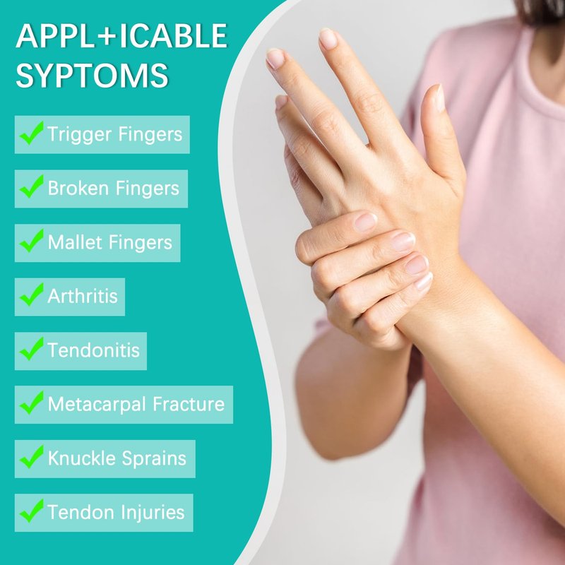 VHOPMORE Pinky Finger Splints, Trigger Finger Splints for Little Finger, Pinky Support Brace for Right & Left Hand, Wrist and Pinky Fracture Finger Stabilizer for Arthritis, Injury, Tendonitis, Broken