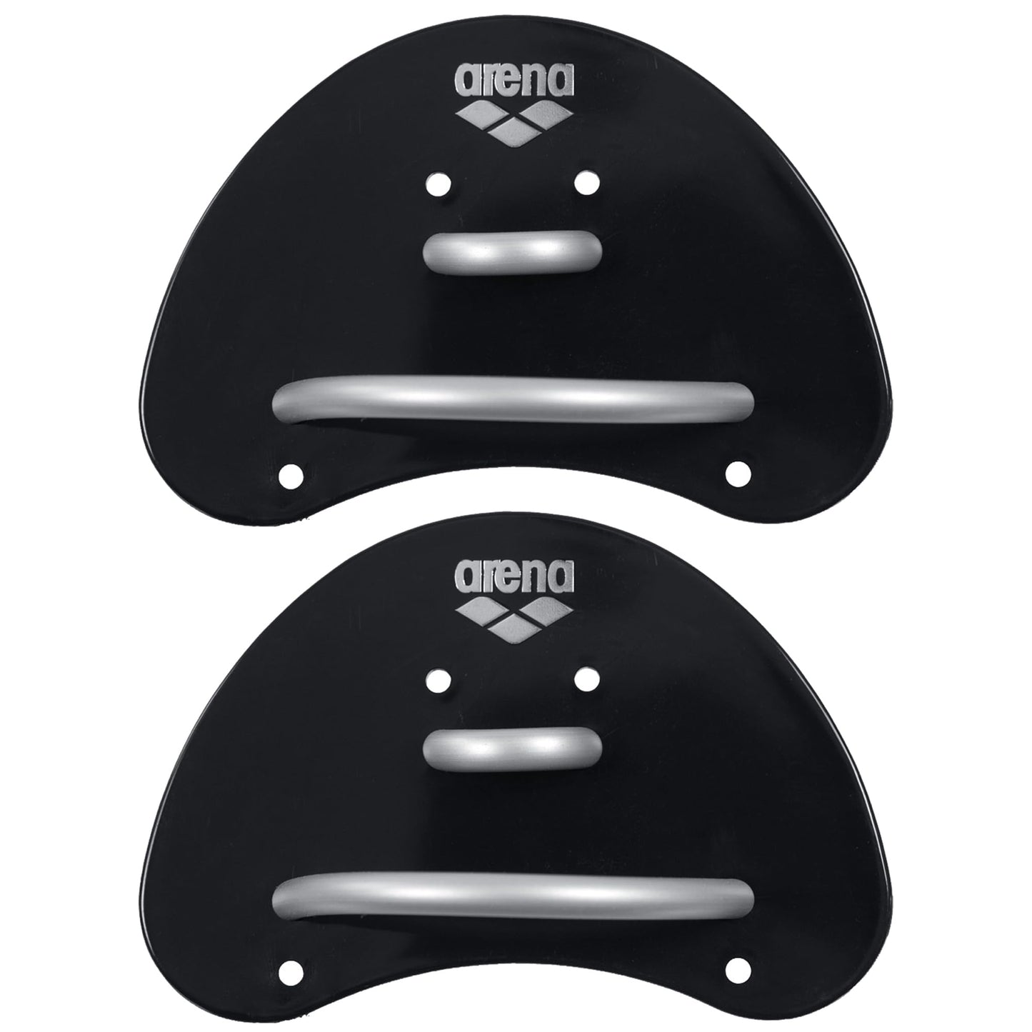 Arena Unisex Adult Elite Finger Swimming Paddle for Men and Women Pool Exercise Equipment for Swimming and Technique Training, Black/Silver, Small