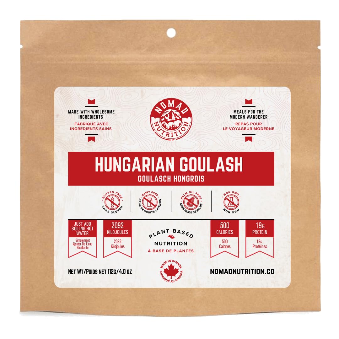 Nomad Nutrition – Hungarian Goulash | High Energy, All Natural Ingredients | Plant-Based & Non-GMO | Just Add Boiling Hot Water | 112g / 4oz (Pack of 1)