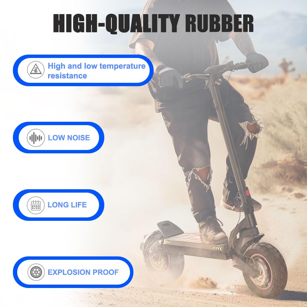 255x80 Scooter Tire with Hub 10 Inch Off Road Tyre Electric Scooter Tire with Inner Tube Non Slip Thickened Pneumatic Rubber Tyres Replacement for 80/65-6 10x3.0 Electric Balance Scooter