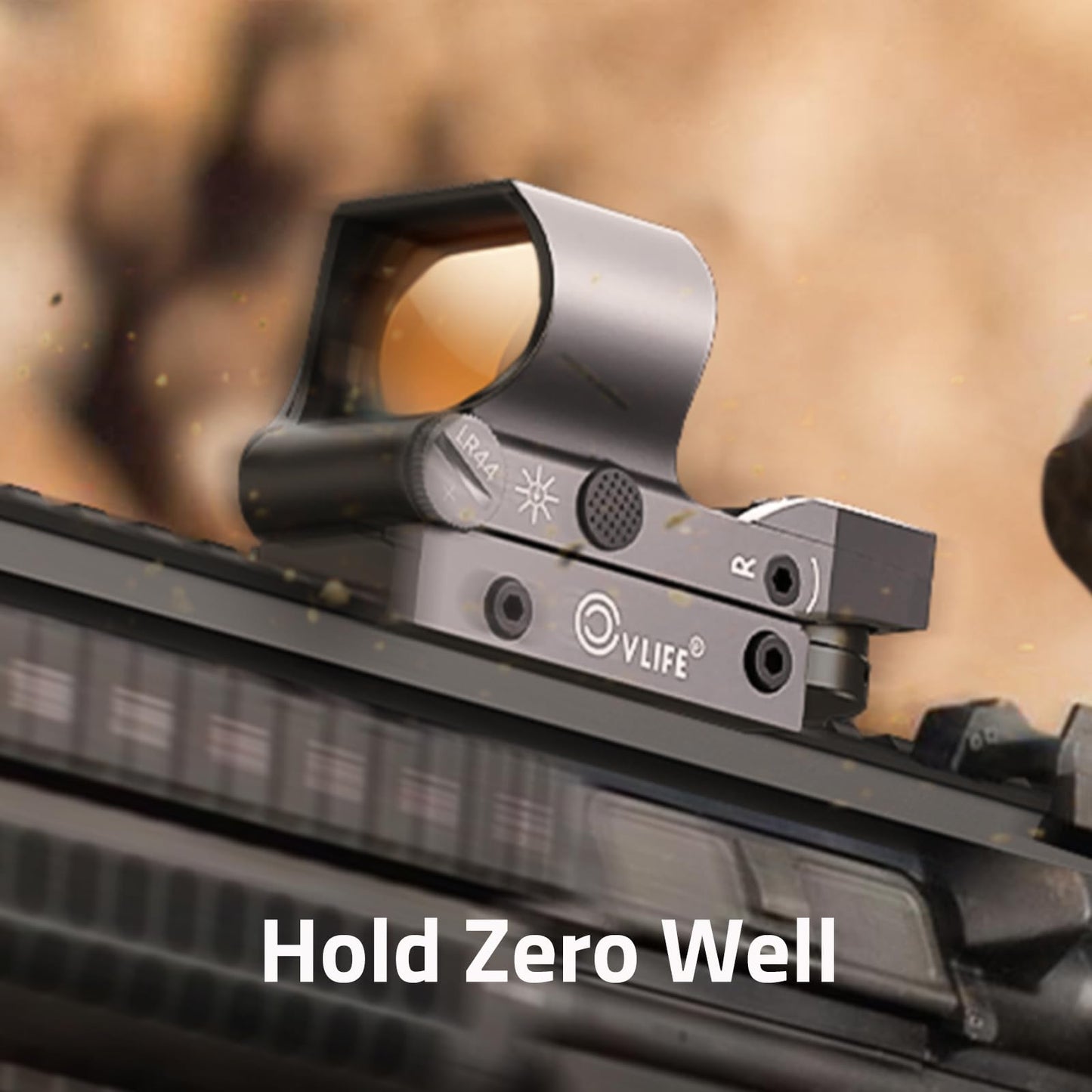 CVLIFE Reflex Sight, 1x28x40mm Red Dot Sight, 4 Adjustable Reticles Sight for 20mm Picatinny Rail, Red Dot Optics, Absolute Co-Witness Silver