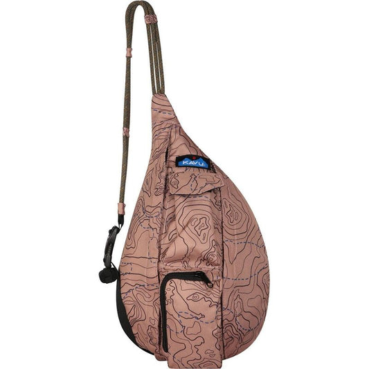 KAVU Mini Rope Sling Pack with Adjustable Rope Shoulder Strap, Sea Map