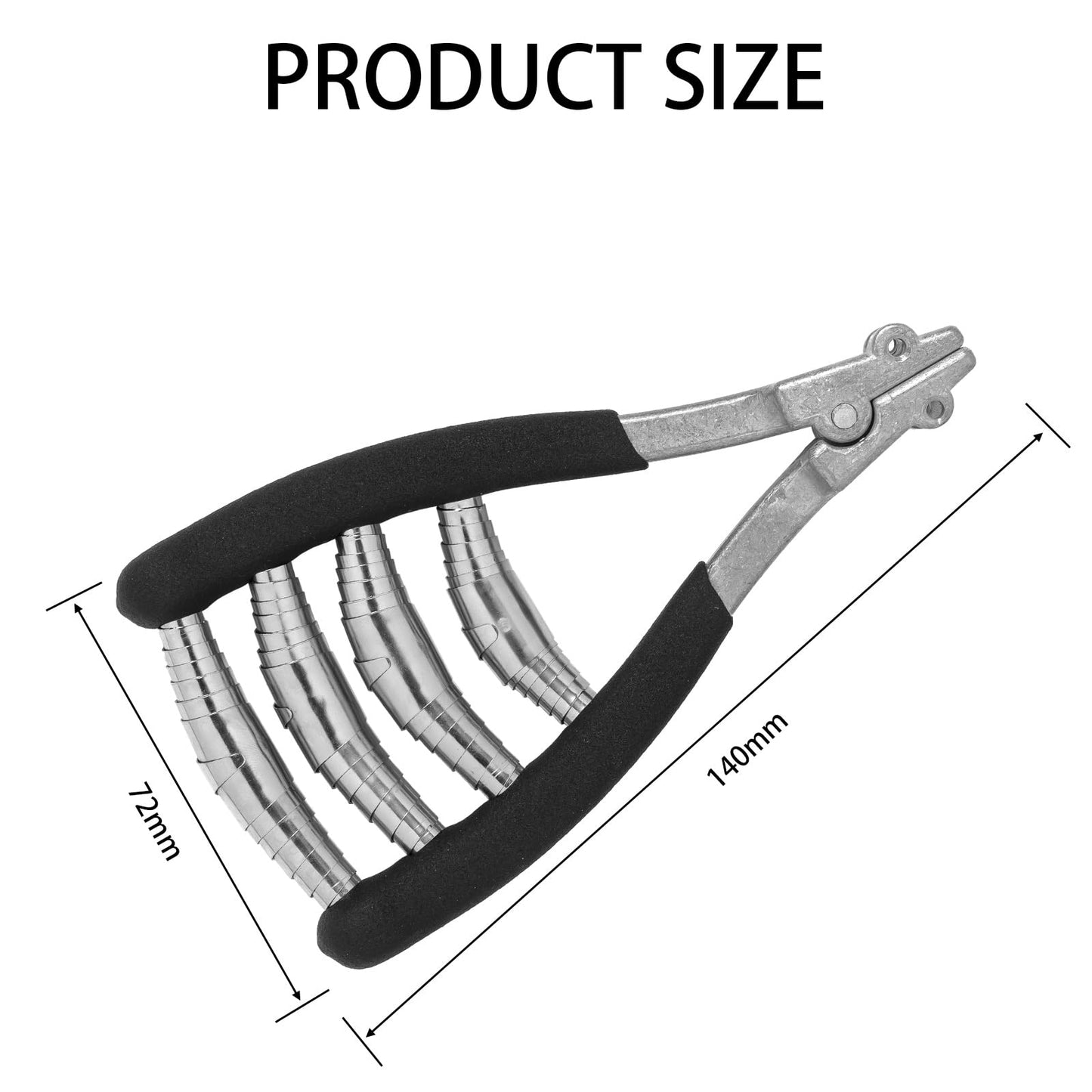 FTGear Stringing Starting Clamp 4-Spring for Tennis & Badminton Racket - Zinc Alloy with Thread Protection