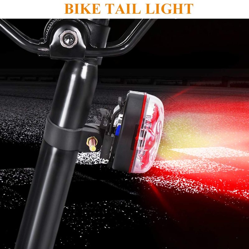 Alomejor Bike Rear Light, Bright red Night Safety Warning, Cycling Safety Light, Outdoor Visibility Accessory for Cyclists, commuters, Night Riders, Outdoor