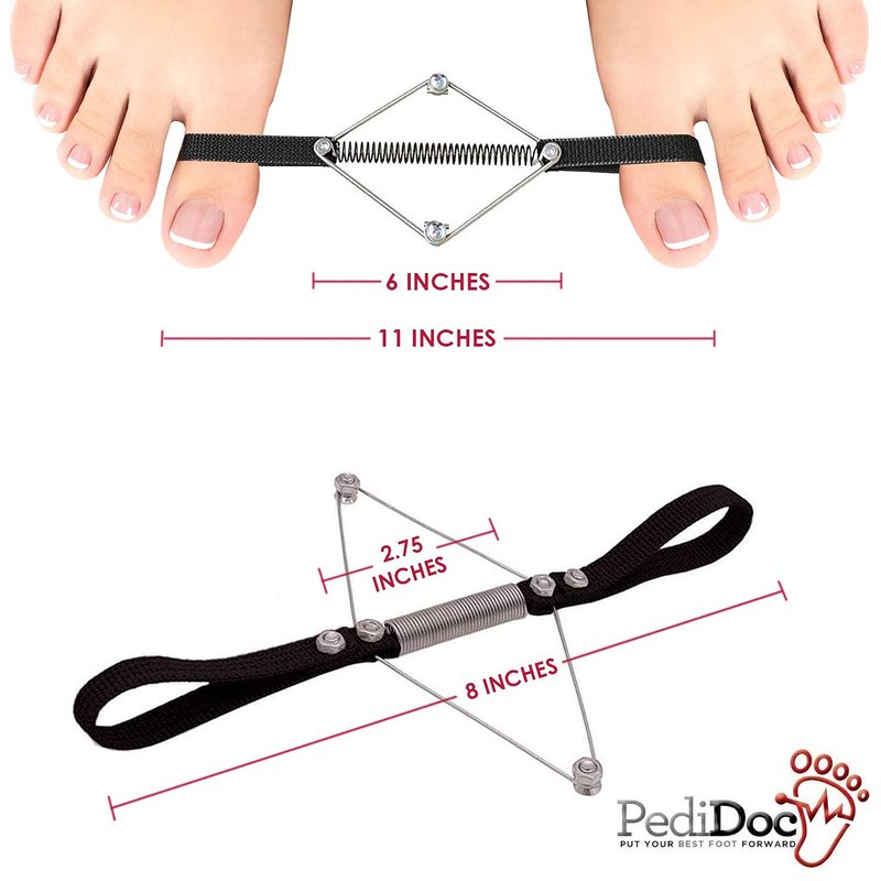 PediDoc Bunion Corrector Bunion Toe Straightener for Big Toe Bunion Relief Strap and Splint Restores Natural Alignment of Overlapping and Crooked Toes Toe Spacer and Stretcher for Hallux Valgus