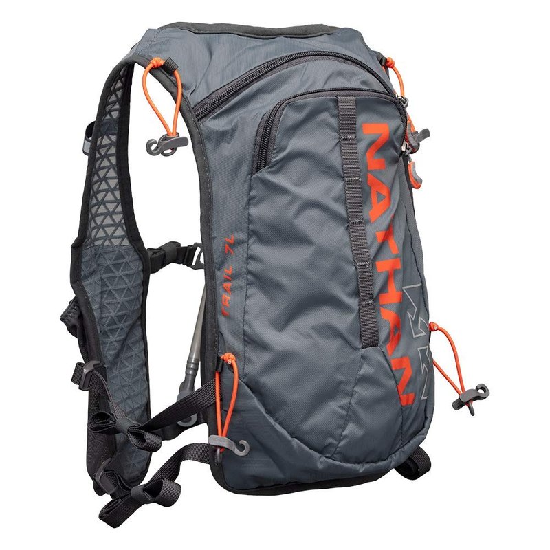 Nathan TrailMix 7L Running Vest for Men & Women, Hydration Vest w/ 2L Bladder Hydration Pack, Water Backpack for Hiking, Running, Walking, Marathon, Race - Charcoal Grey