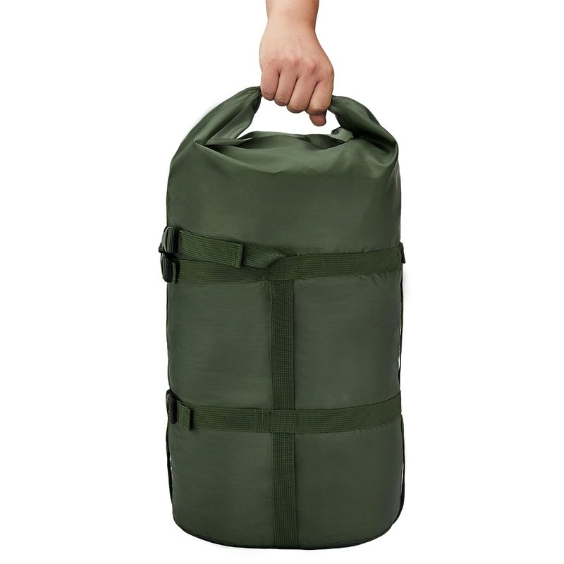 MOOCY Compression Stuff Sack, 12L/24L/45L Sleeping Bag Cover Sack Sleeping Bags Storage Stuff Sack Organizer - Great Sleeping Bags Clothes Camping Hiking Backpacking Green 45L