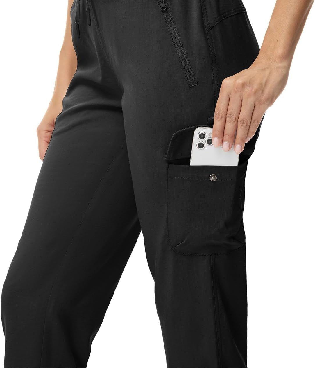 Cargo Capri Pants for Women - Lightweight Quick-Dry Hiking Joggers with Pockets | Summer Activewear