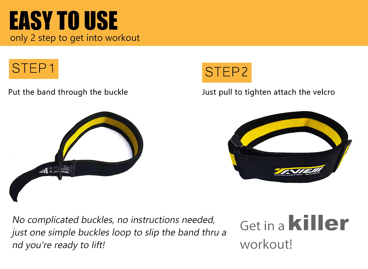 Occlusion Bands,4 Pack (2 Bicep Bands,2 Leg Bands), Comfortable Elastic Bands for Blood Flow Restriction Training and Fast Muscle Growth Without Lifting Heavy Weights