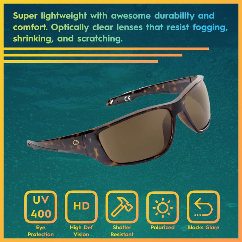 Flying Fisherman Carico Polarized Sunglasses for Men, Women, Fishing, Boating, Outdoor Sports, 100% UV Protection