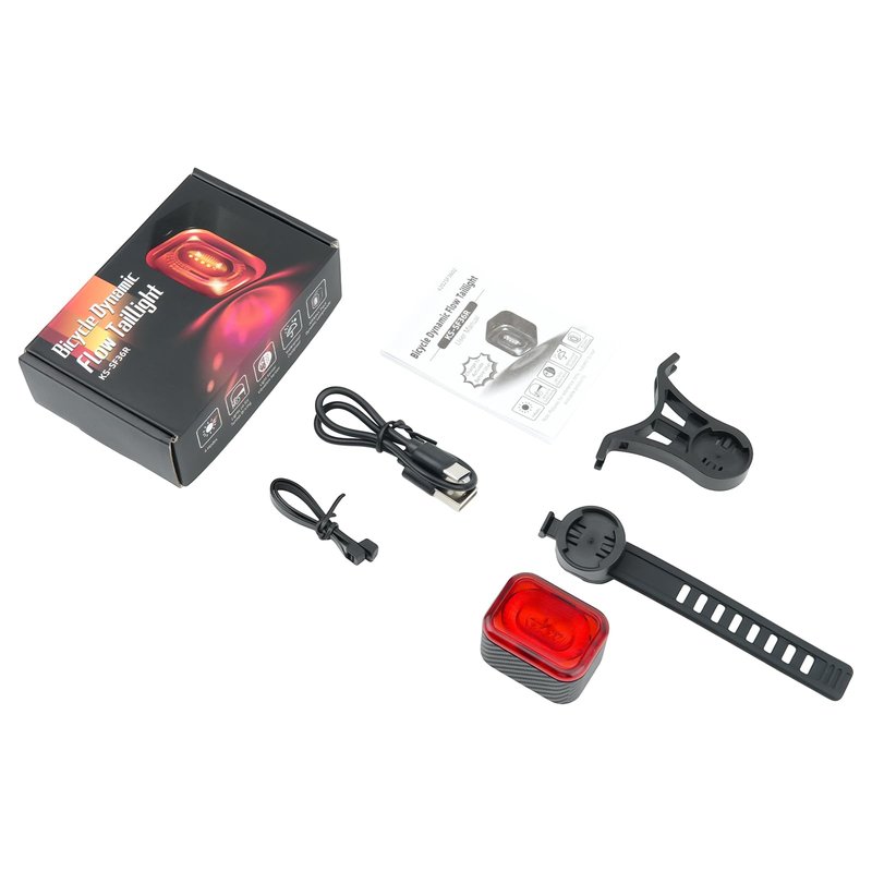 Esaytool Smart Brake Sensing Bike Tail Light, Saddle & Seatpost Mount Bicycle Rear Light for Night Riding, 220 Degree Visibility, 4 Modes, Auto On/Off, 600 mAh USB-C Rechargeable, IPX6 Waterproof