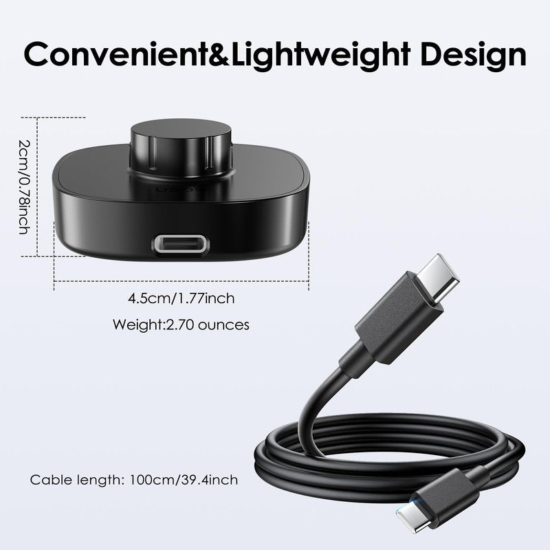 BOVIPO Compatible with Oura Ring Gen4 Charger Fast Charging Dock with USB-C Cable for Smart Ring (Size 13)