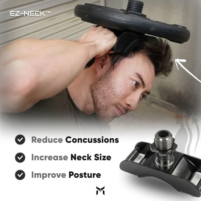 Kensui EZ-Neck PRO – Adjustable Plate Loaded Neck Trainer – 100lb Weight Capacity – Nylon Fiberglass Construction – Compatible with 2" Olympic Plates – for Posture Correction, MMA & Injury Prevention