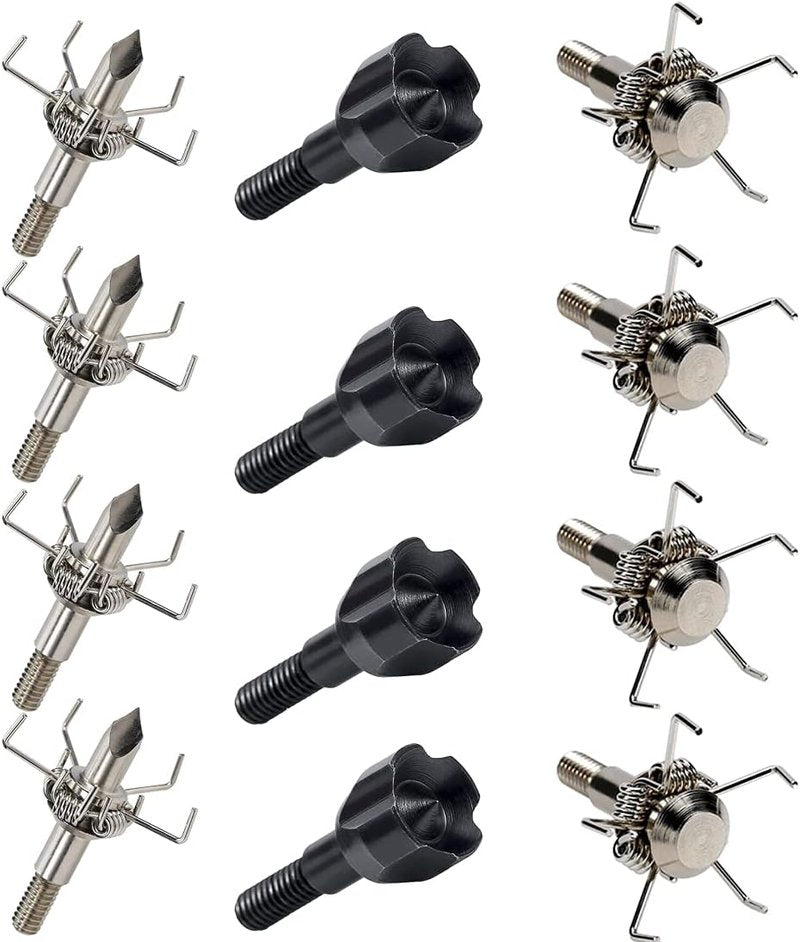 Small Game Broadheads - 100/125 Grain Judo Points Arrow Tips | 12 Pack Screw-In Design