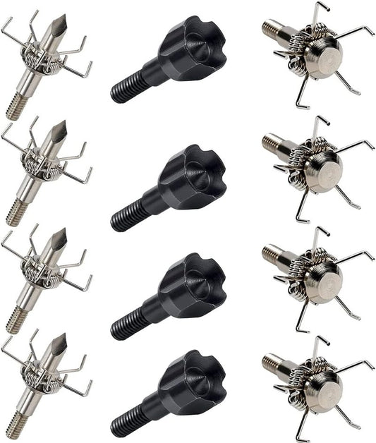 Small Game Broadheads - 100/125 Grain Judo Points Arrow Tips | 12 Pack Screw-In Design