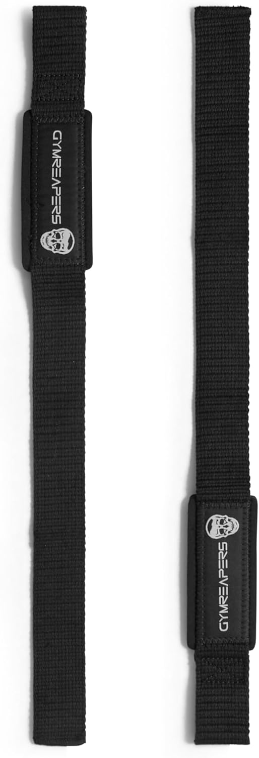 Lifting Wrist Straps for Weightlifting & Powerlifting - Padded Neoprene, 18 Inch Cotton Length