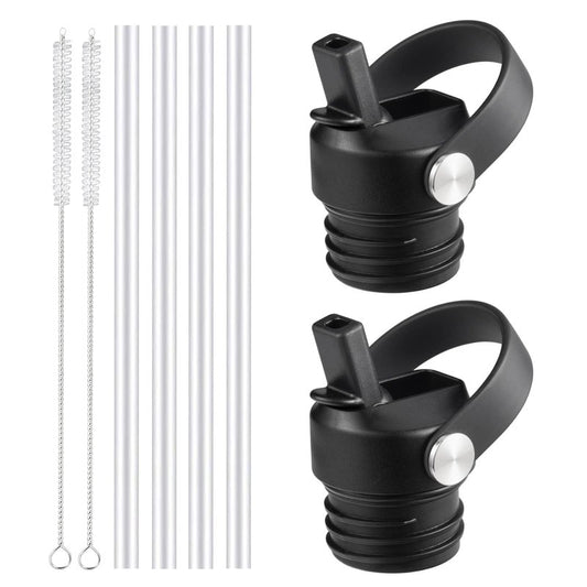 RRegeny Straw Lid for Hydro Flask Standard Mouth18 21 24 oz, Lids with Straws Fits Standard Mouth Hydroflask 21 24 oz, Sports Flex Straw Cap Water Bottle Accessories Top Replacement