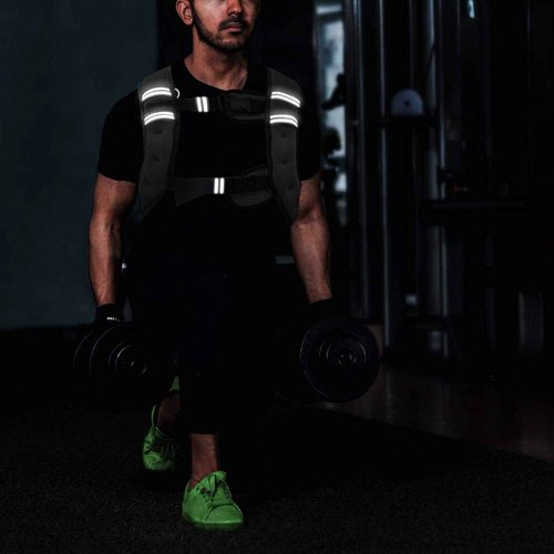 VIVITORY Weighted Vest Workout Equipment, 11lbs/18lbs Body Weight Vest for Men, Women, Strength Training, Running, Fitness, Muscle Building, Weight Loss, Weight lifting (11 lbs, Black)