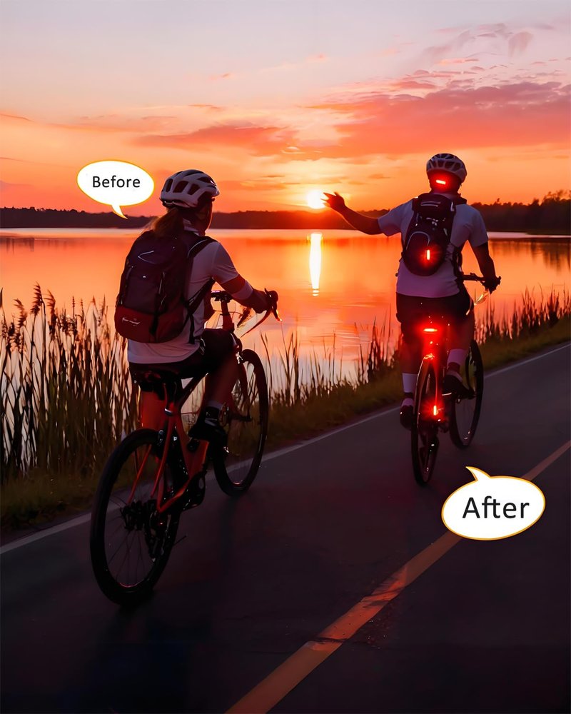 2PCS Red Boat Navigation Light Rechargeable Flash Marine Port Bow Light 4 Modes Safety Clearance Lamp for Skeeter Yacht Pontoon Trailer Truck Bike Backpack Helmet