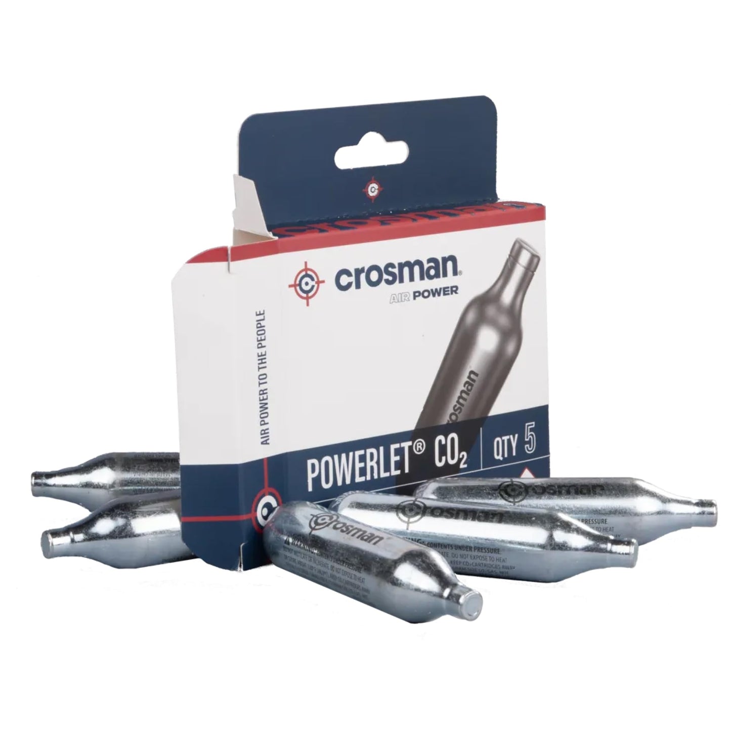 Crosman Powerlet CO2 Cartridges for Air Rifles, Air Pistols & Paintball - Snug Fit, Leak-Free Seal, Durable Metal Construction - Made in USA, Multi-Pack Options