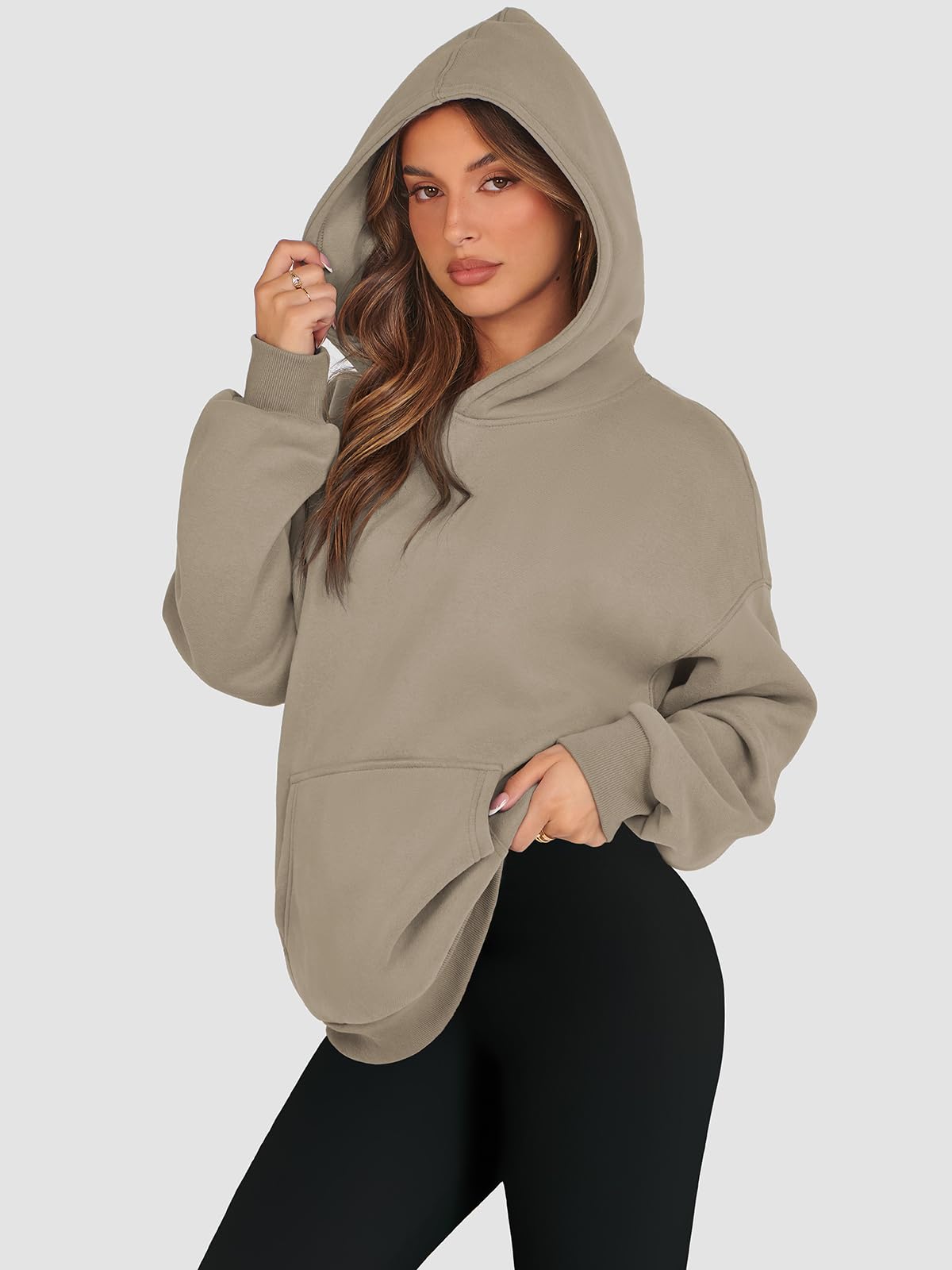 ATHMILE Hoodies for Women Oversized Sweatshirts Cute Long Sleeve Sweaters Fleece Jackets Loose Casual Pullover Fall Outfits 2024 Winter Y2k Fashion Teen Girls Dusty Blue