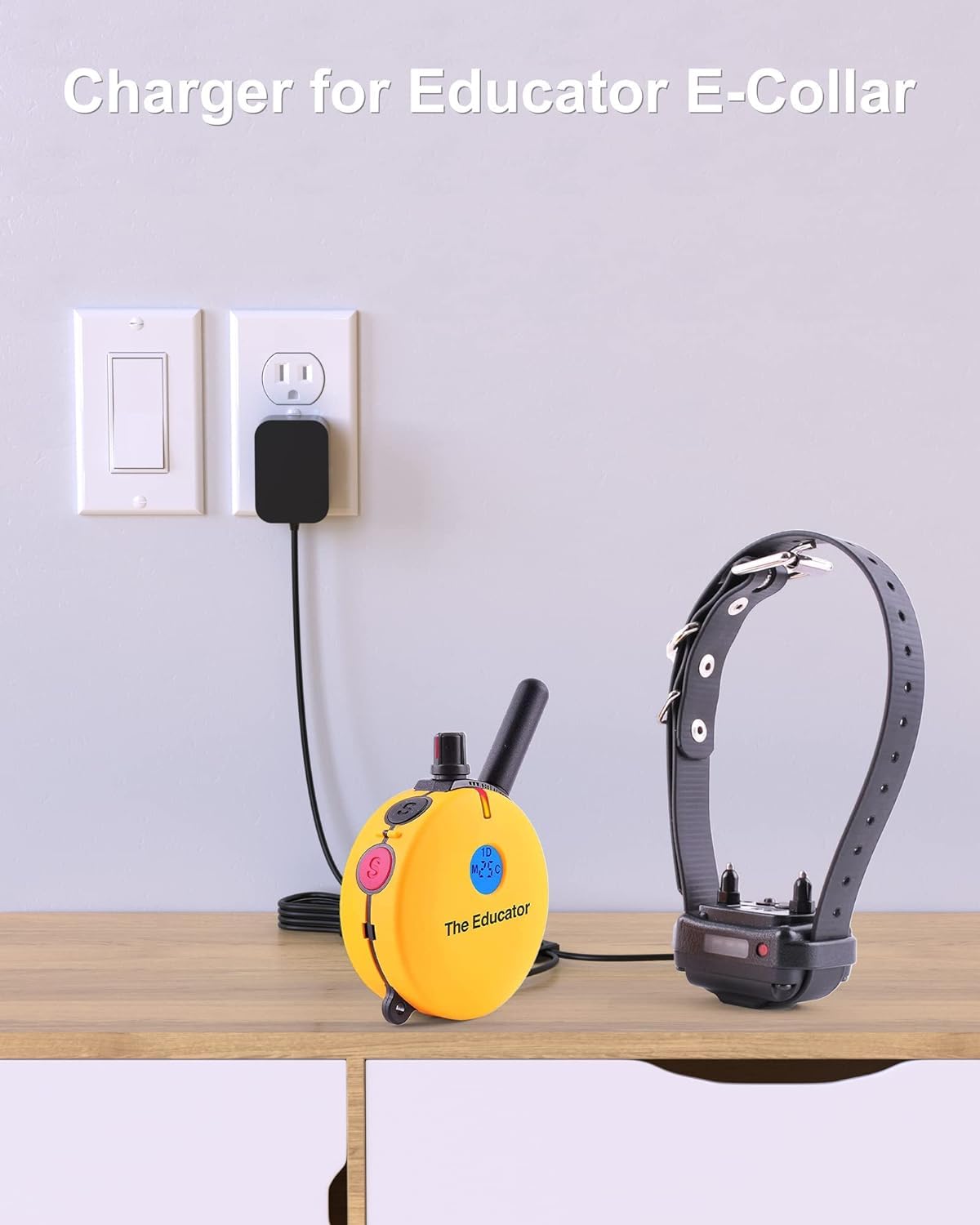 FGIEU Training Collars Charger Compatible with Mini Educator Series 300, 400, RX, FOB and BP-504 Barkless Training Collars.